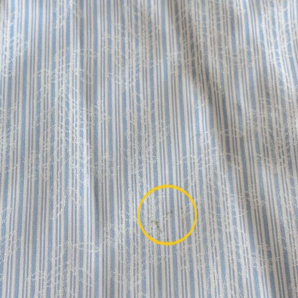 JOHNSON & MURPHY Tailored Fit Long Sleeve Floral Striped Button Down Shirt Sz L - Picture 12 of 13